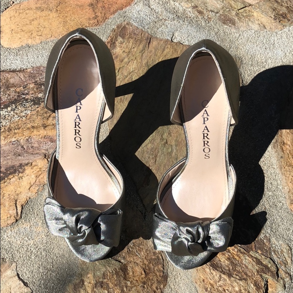 Caparros Satin Silver Heels